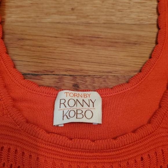 Ronny Kobo Orange Mini Dress - Picture 3 of 8